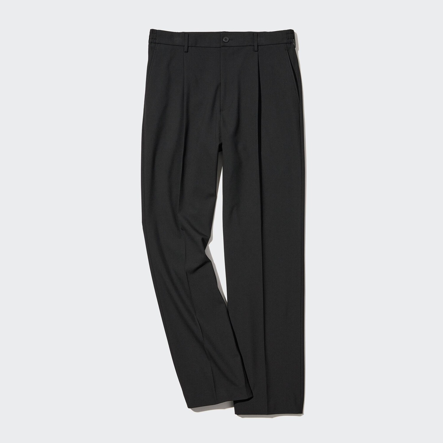 

Брюки UNIQLO широкие с защипами удлиненные, черный