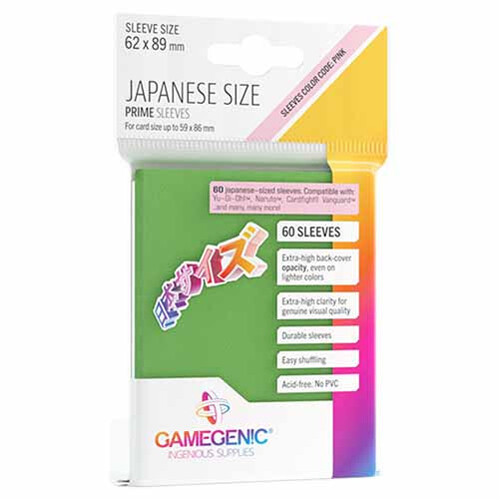 

Чехол для карточек Gamegenic Just Sleeves: Japanese Size Green (60) Gamegenic