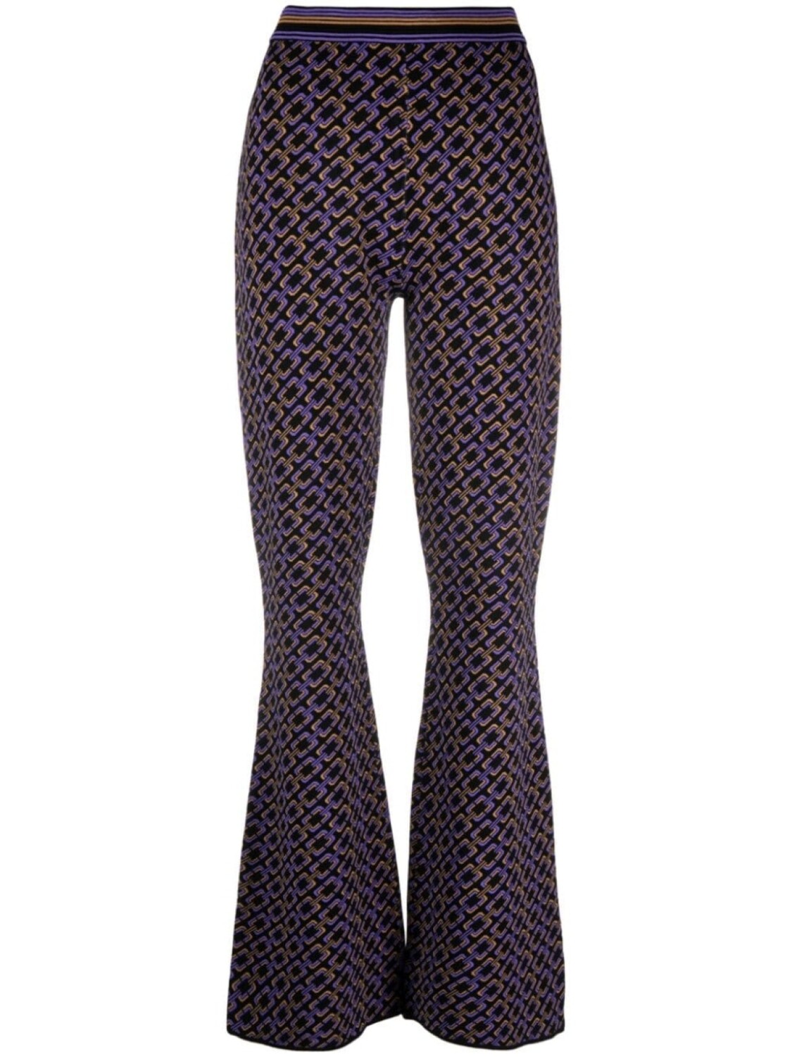 

Diane Von Furstenberg расклешенные брюки с жаккардовым узором, фиолетовый