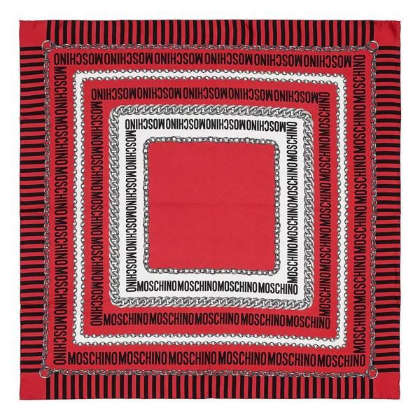 

Шарф scarf 90x90 cm red Moschino, черный