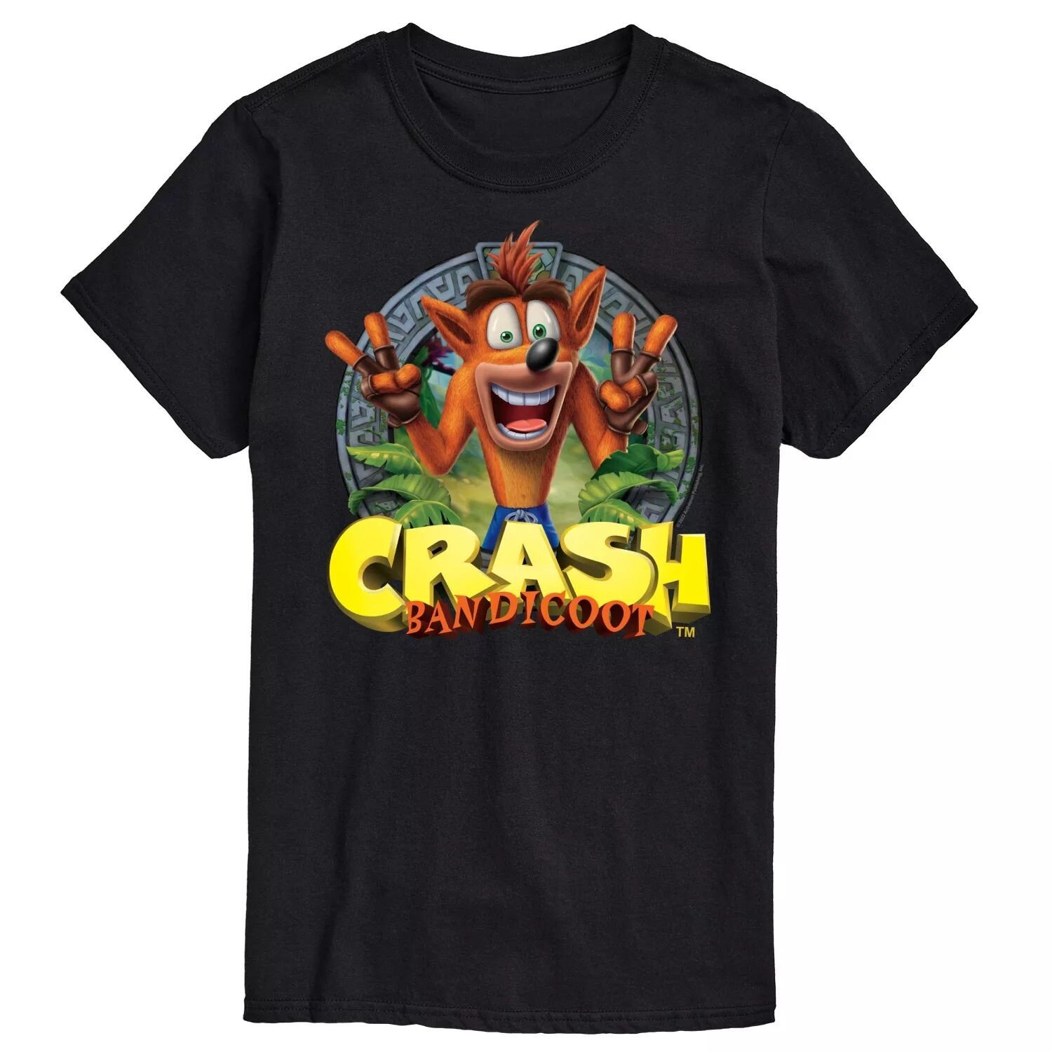 

Футболка Big & Tall Crash Bandicoot Peace Stone Licensed Character, черный