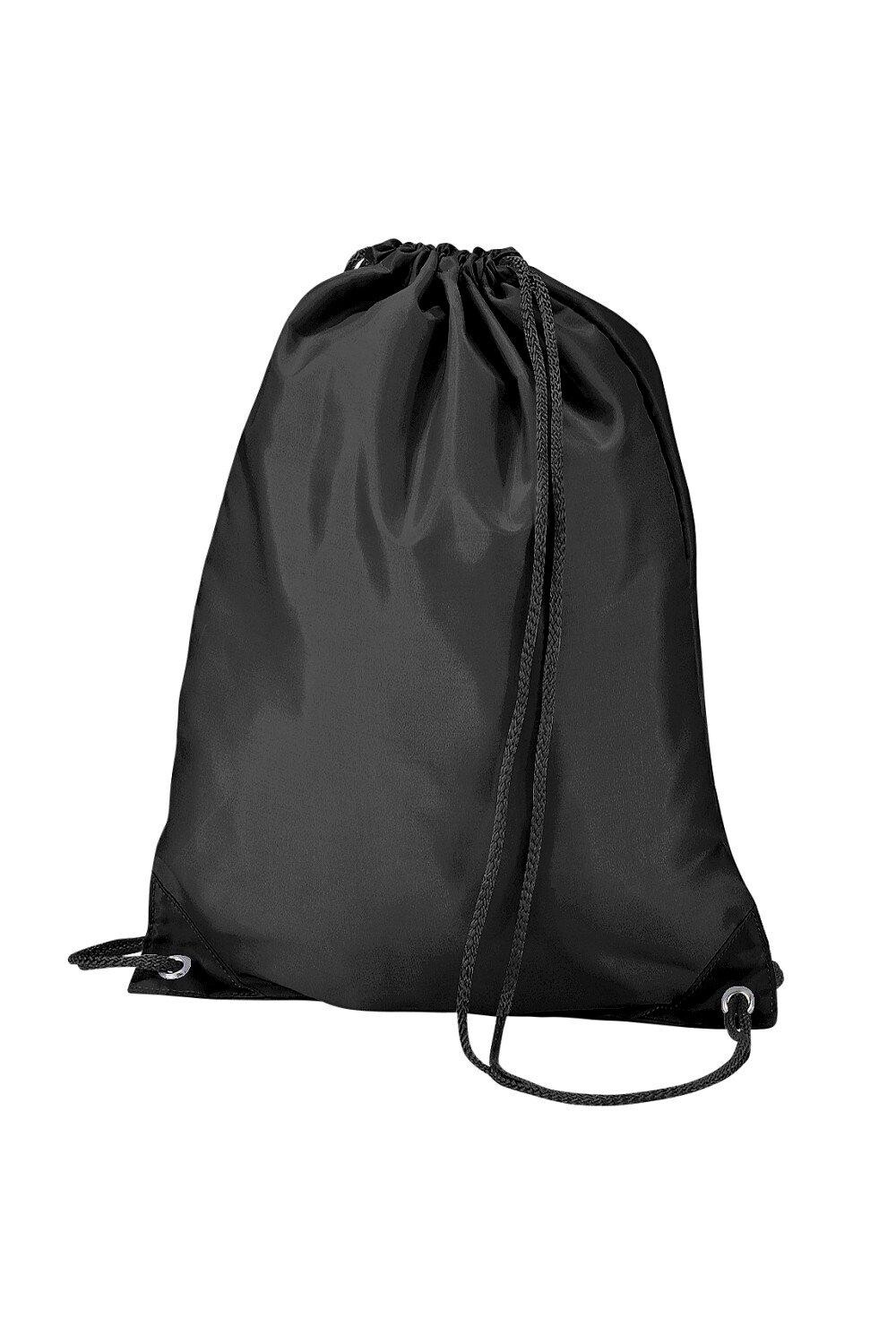 

Бюджетная водостойкая спортивная сумка Gymsac на шнурке (11 л) Bagbase, черный