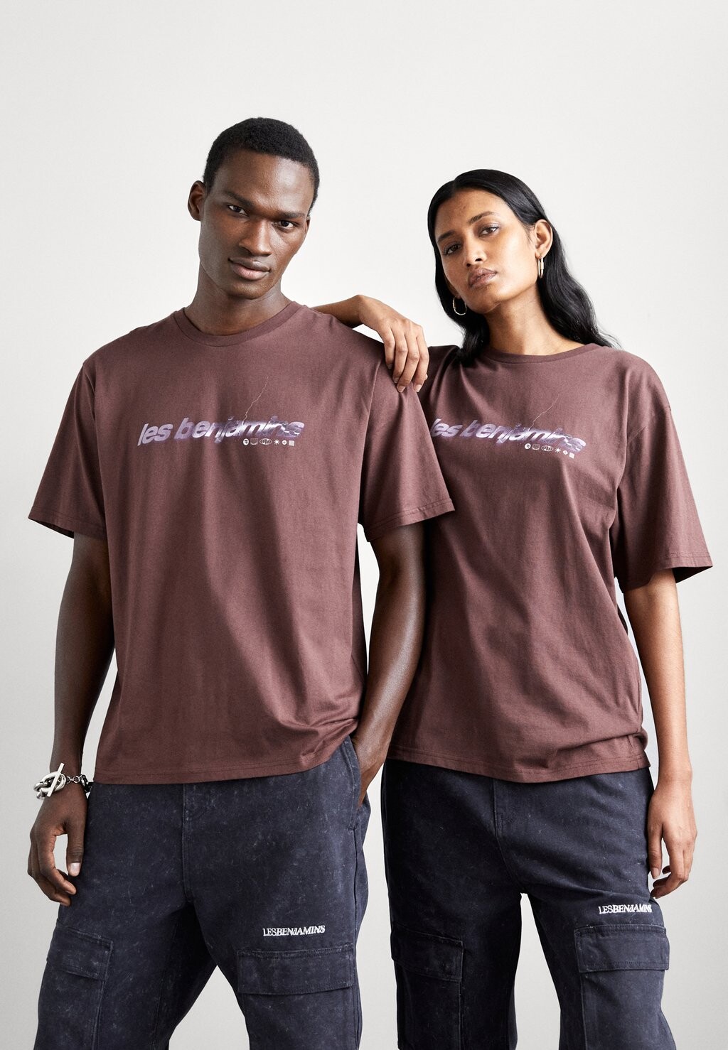 

Футболка с принтом RELAXED TEE UNISEX Les Benjamins, старый бордовый, Красный