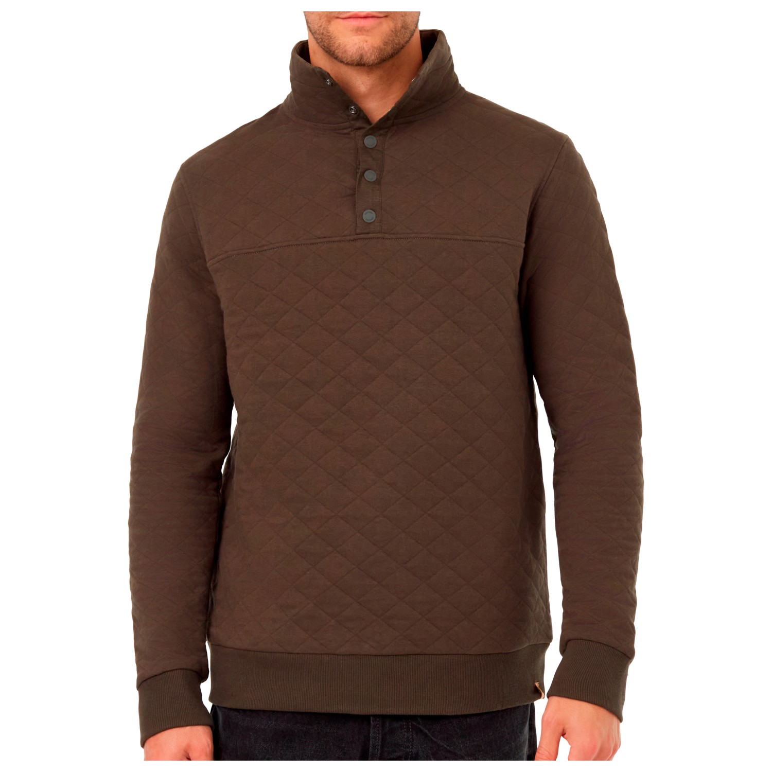 цена Пуловер Tentree M Quilted Quarter Snap, цвет Black Olive Green