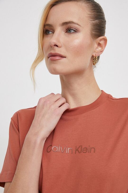 

Хлопковая футболка Calvin Klein, оранжевый