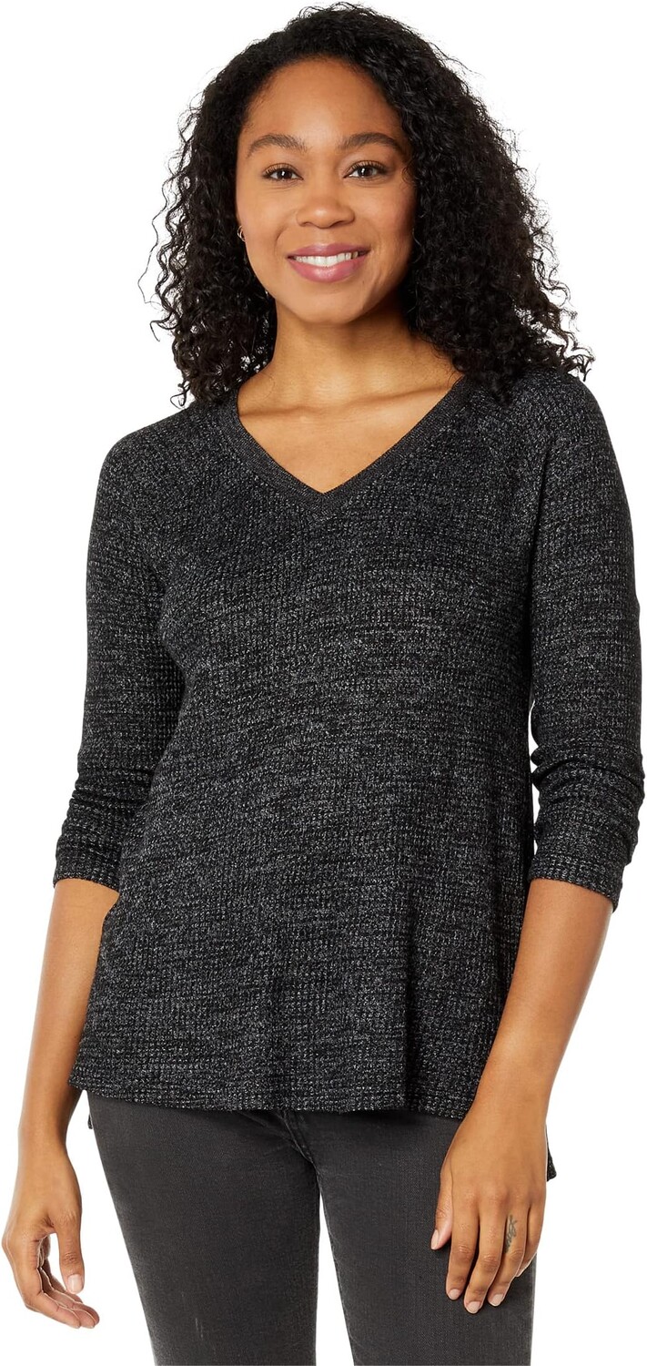 

Топ Dylan by True Grit Waffle Raglan-V, черный