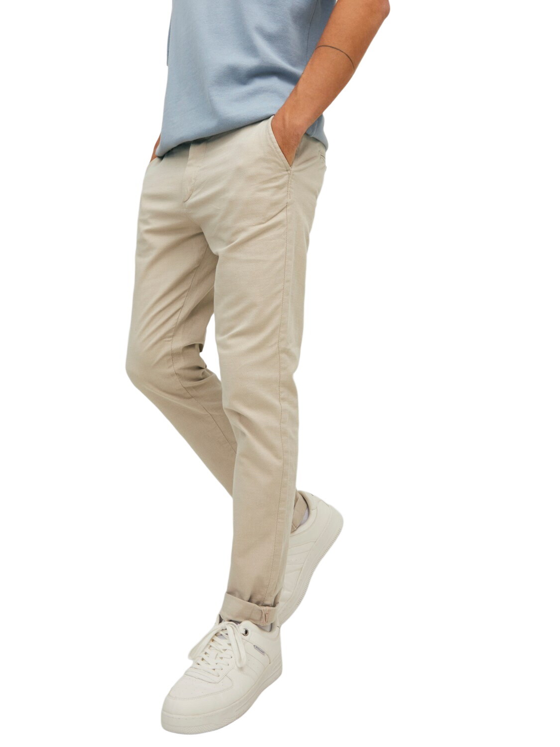 

Тканевые брюки Jack & Jones Stoff/Chino JPSTMARCO JJFURY slim, бежевый