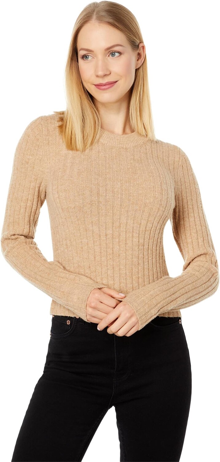 

Узкий пуловер Anguila с круглым вырезом Madewell, цвет Heather Camel