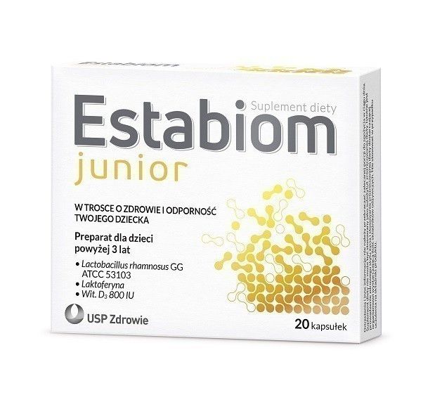 цена Estabiom Junior Kapsułki иммуномодулятор, 20 шт.