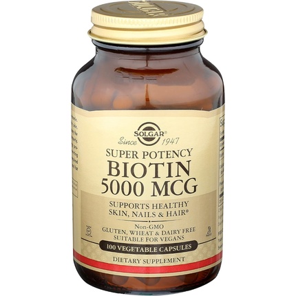 Биотин 5000 мг растительные капсулы, Solgar