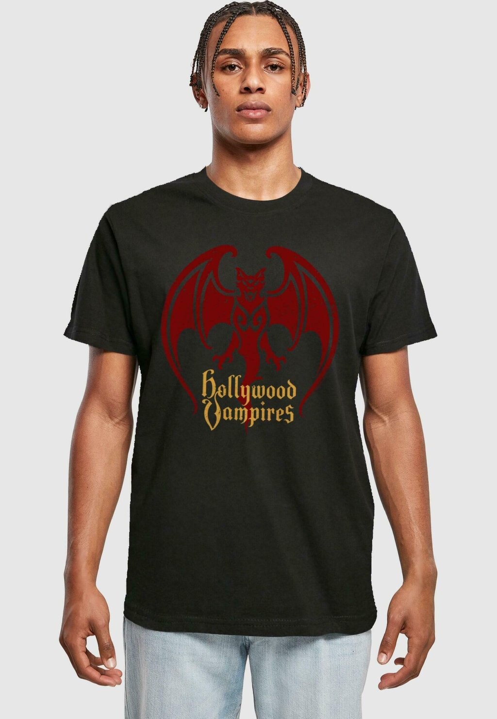 hollywood vampires hollywood vampires Футболка с принтом HOLLYWOOD VAMPIRES BAT LOGO Merchcode, цвет black