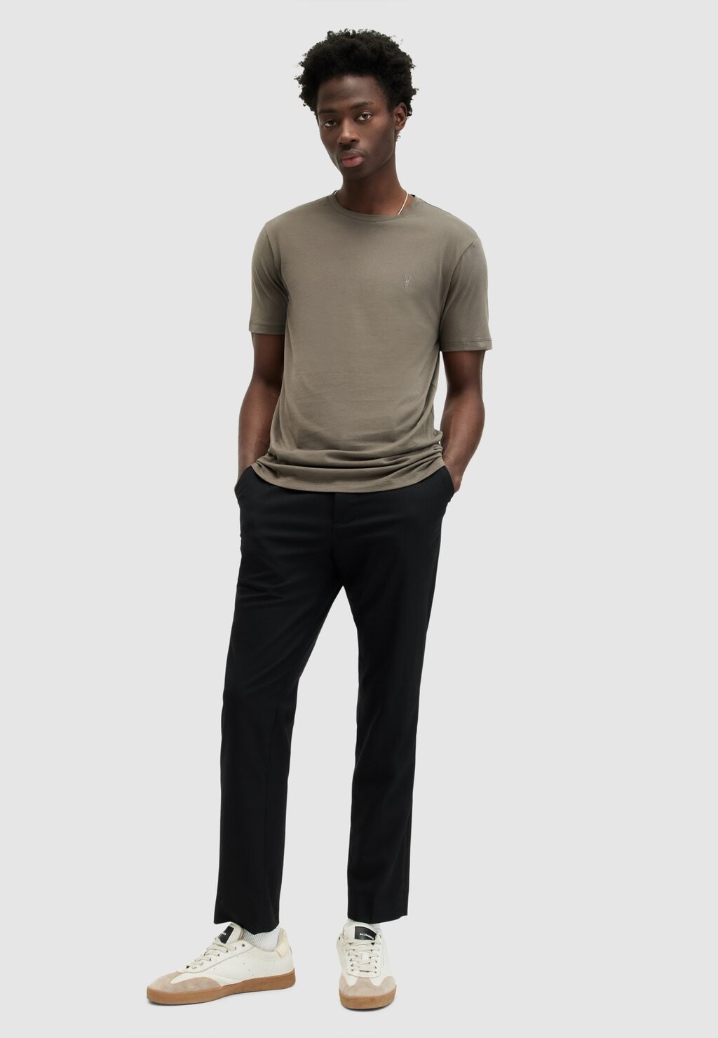 

Базовая футболка BRACE CREW 3 PACK AllSaints, цвет green taupe grey