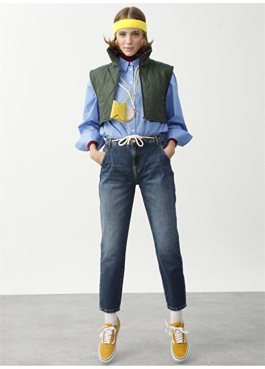 

Узкие женские джинсовые брюки с высокой талией Mom fit Denim Trip