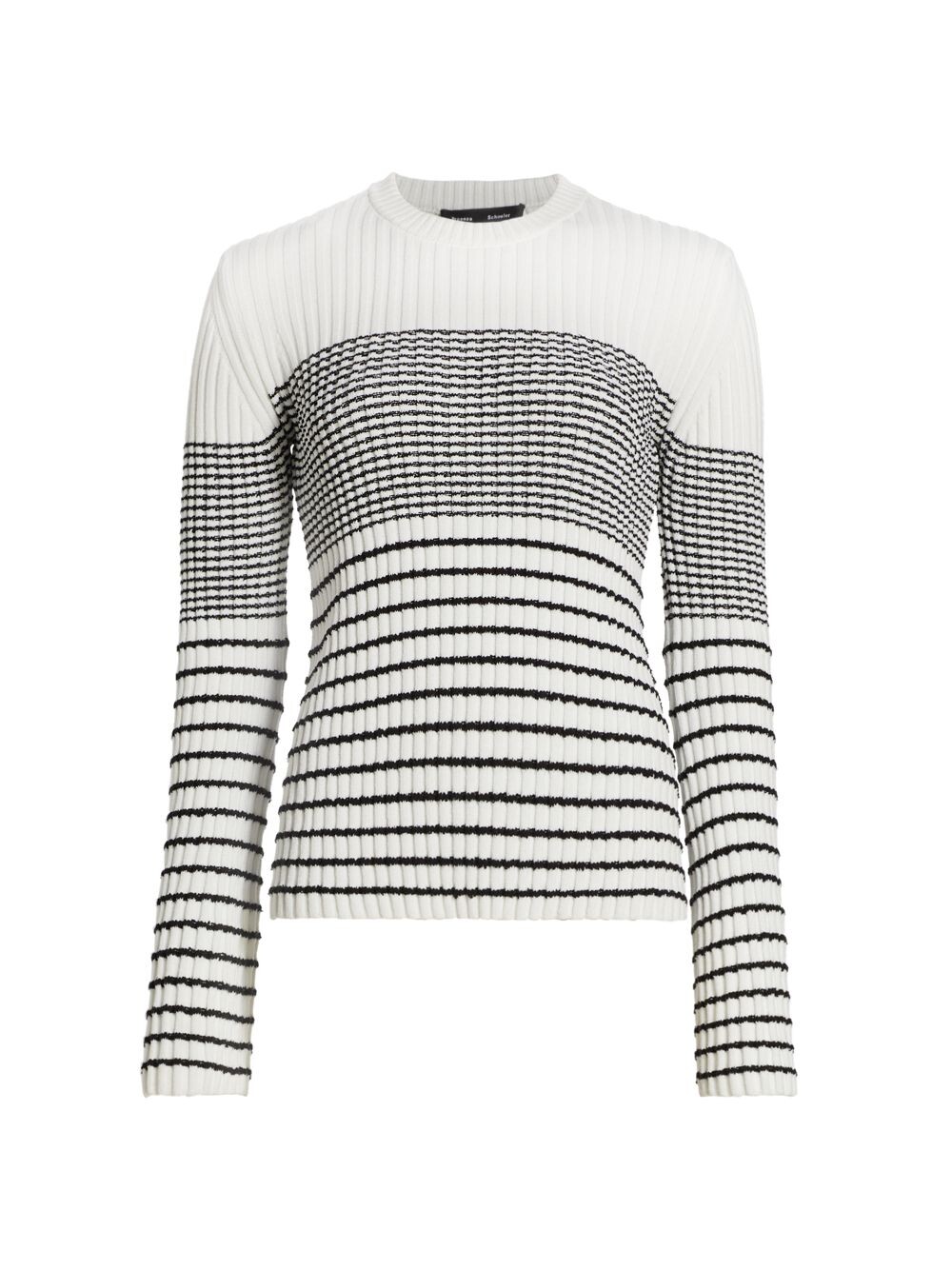 

Свитер в мини-полоску из букле Proenza Schouler, белый