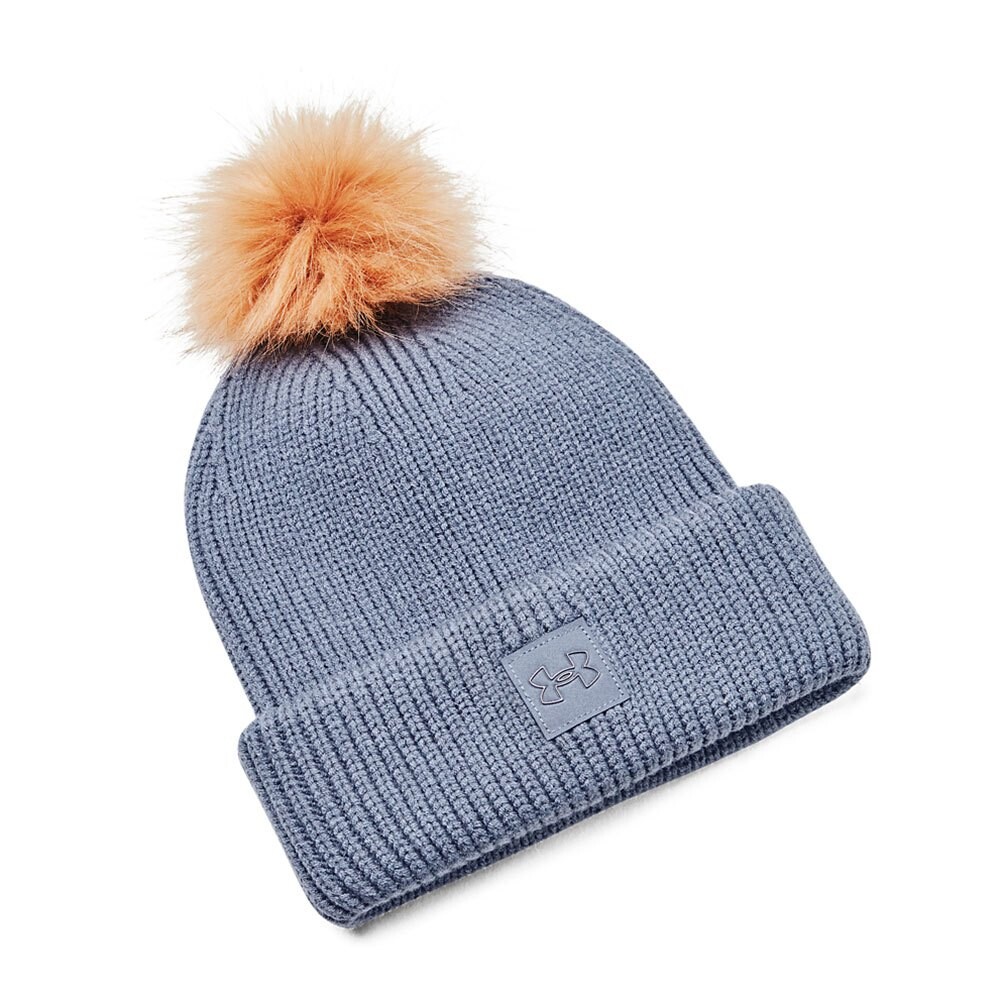 

Шапка Under Armour Halftime Ribbed Pom, синий