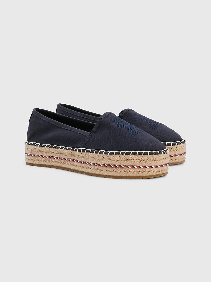 

Эспадрильи на платформе с вышитым логотипом Tommy Hilfiger