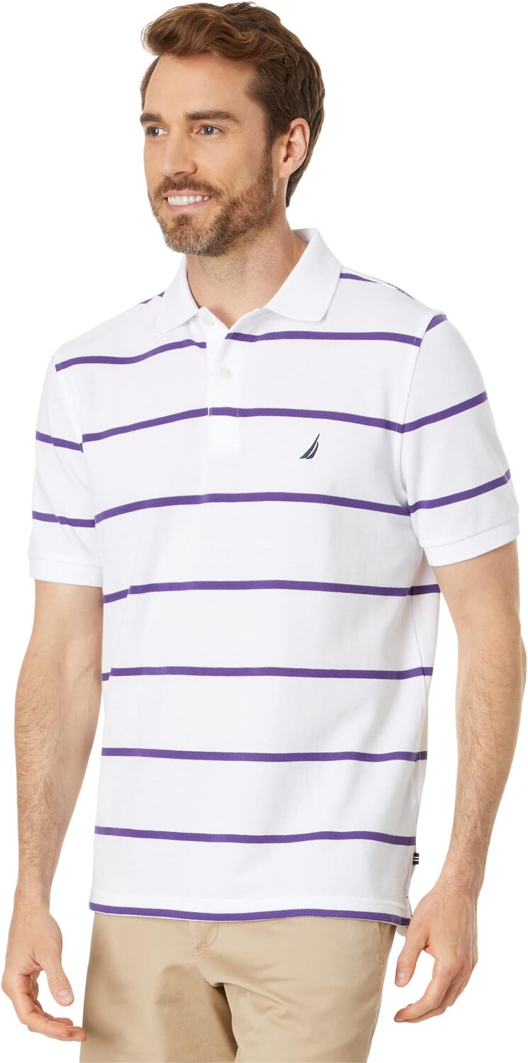

Рубашка-поло Classic Fit Striped Deck Polo Nautica, ярко-белый