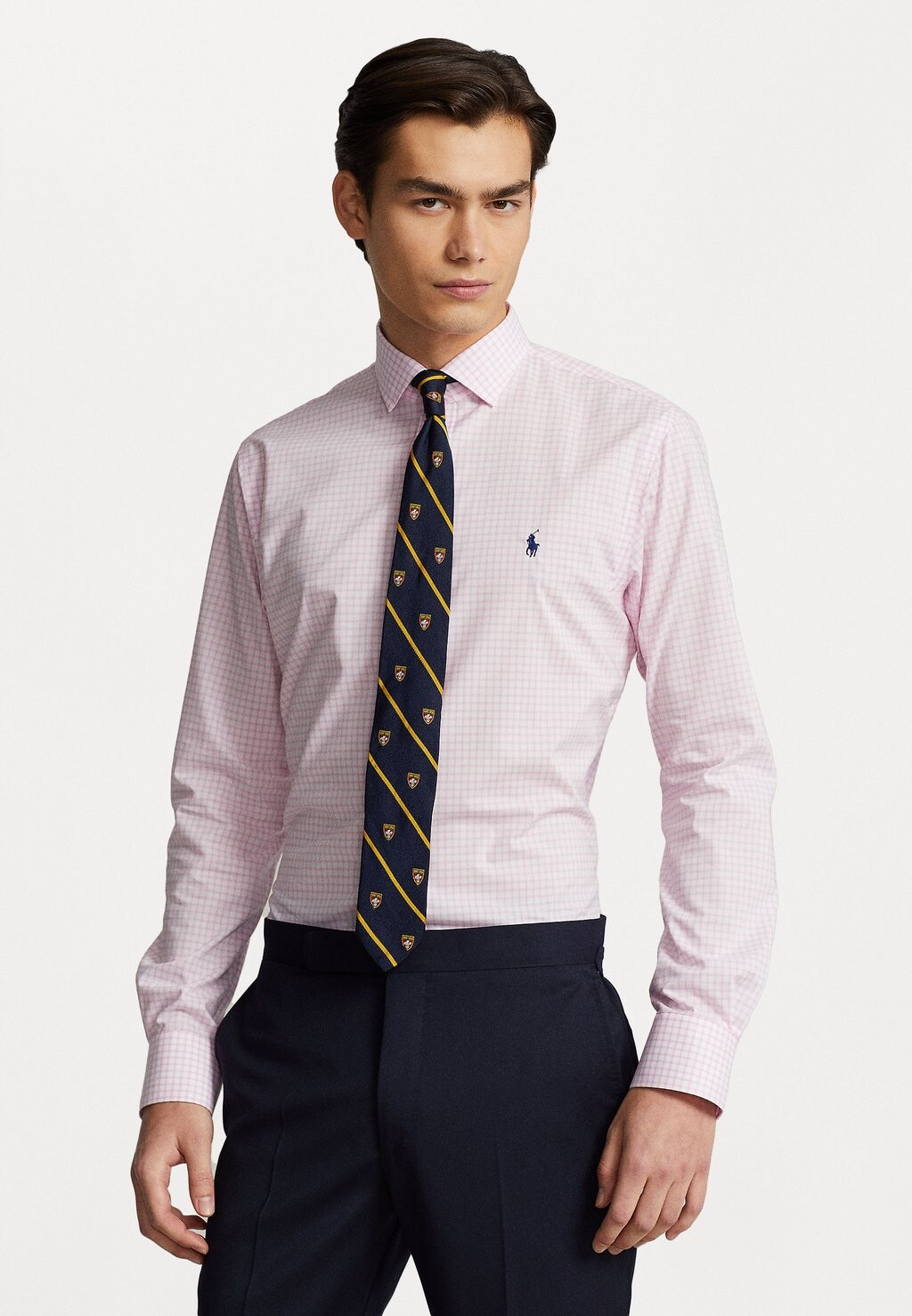 

Элегантная рубашка SLIM FIT CHECKED SHIRT Polo Ralph Lauren, карамельно-розовый/белый