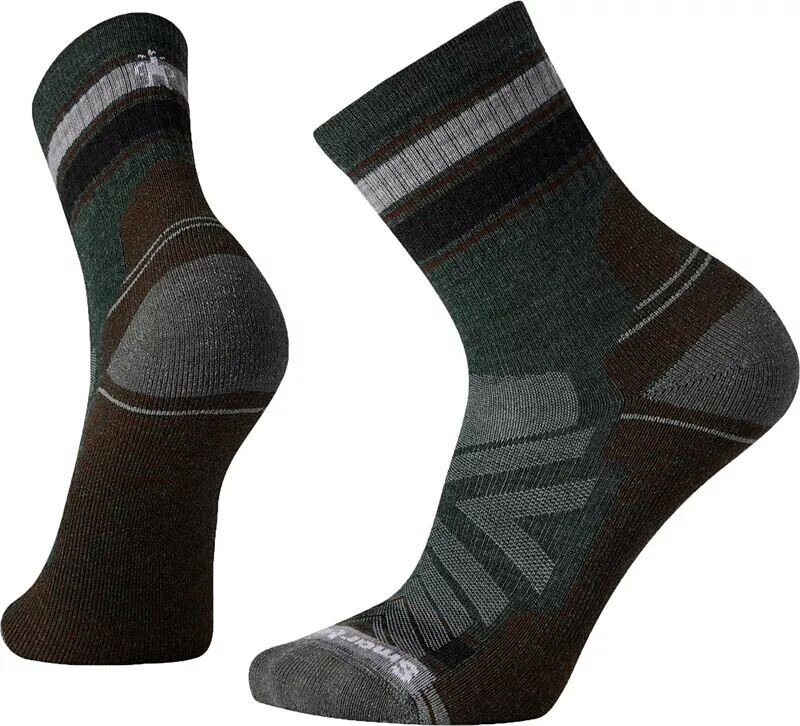 

Мужские носки Smartwool в полоску средней длины с легкой подушечкой для походов