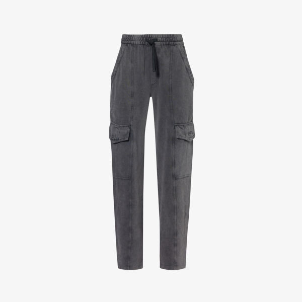 

Спортивные брюки peorana из потертого хлопкового джерси Isabel Marant, черный