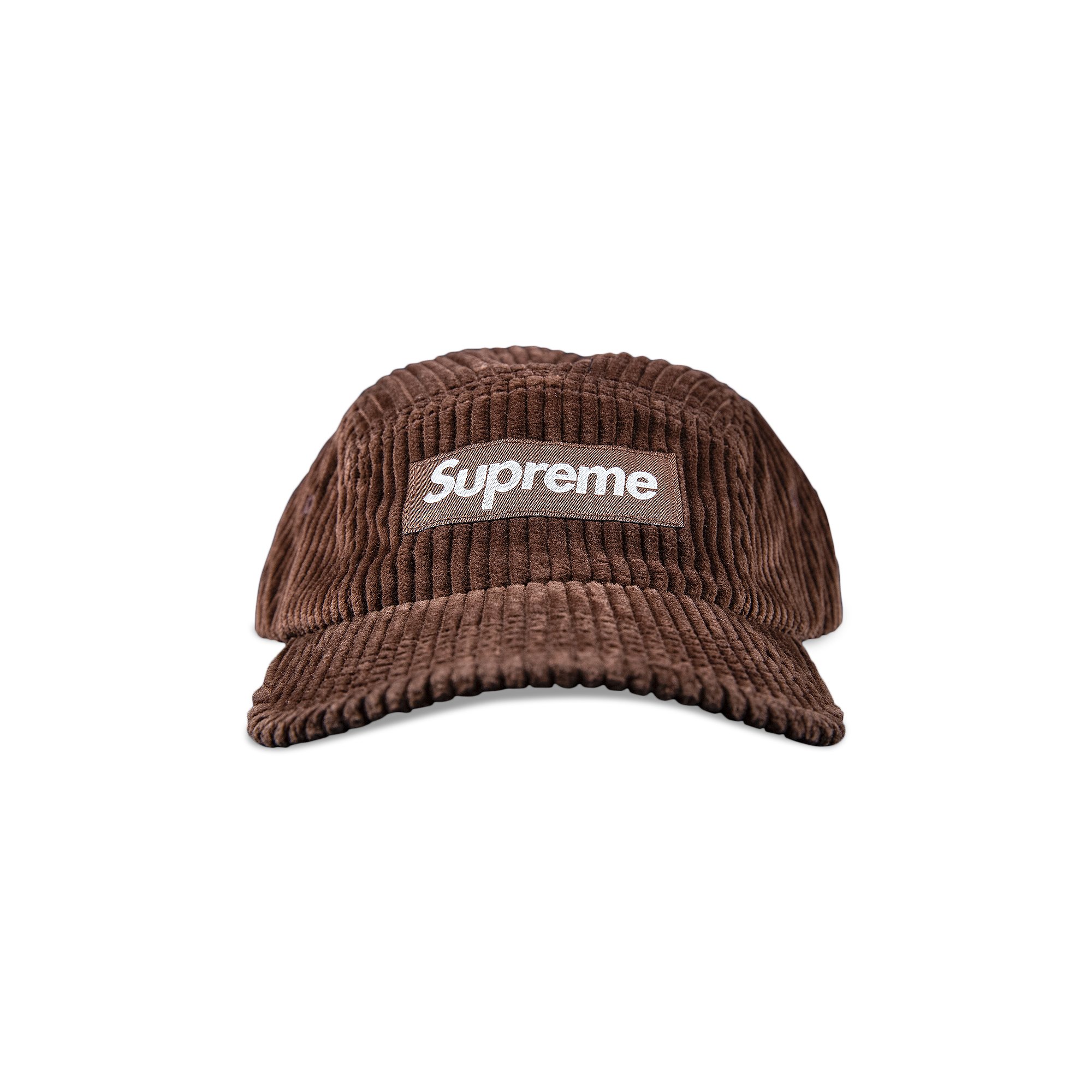 Вельветовая кепка Supreme Camp, коричневая