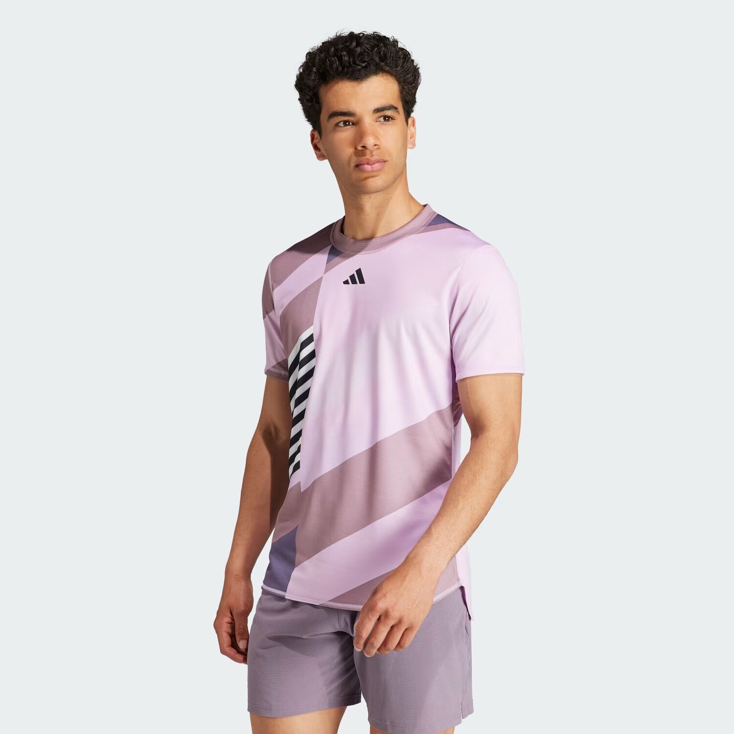 

Двусторонняя теннисная футболка AEROREADY FreeLift Pro Adidas, цвет Bliss Lilac