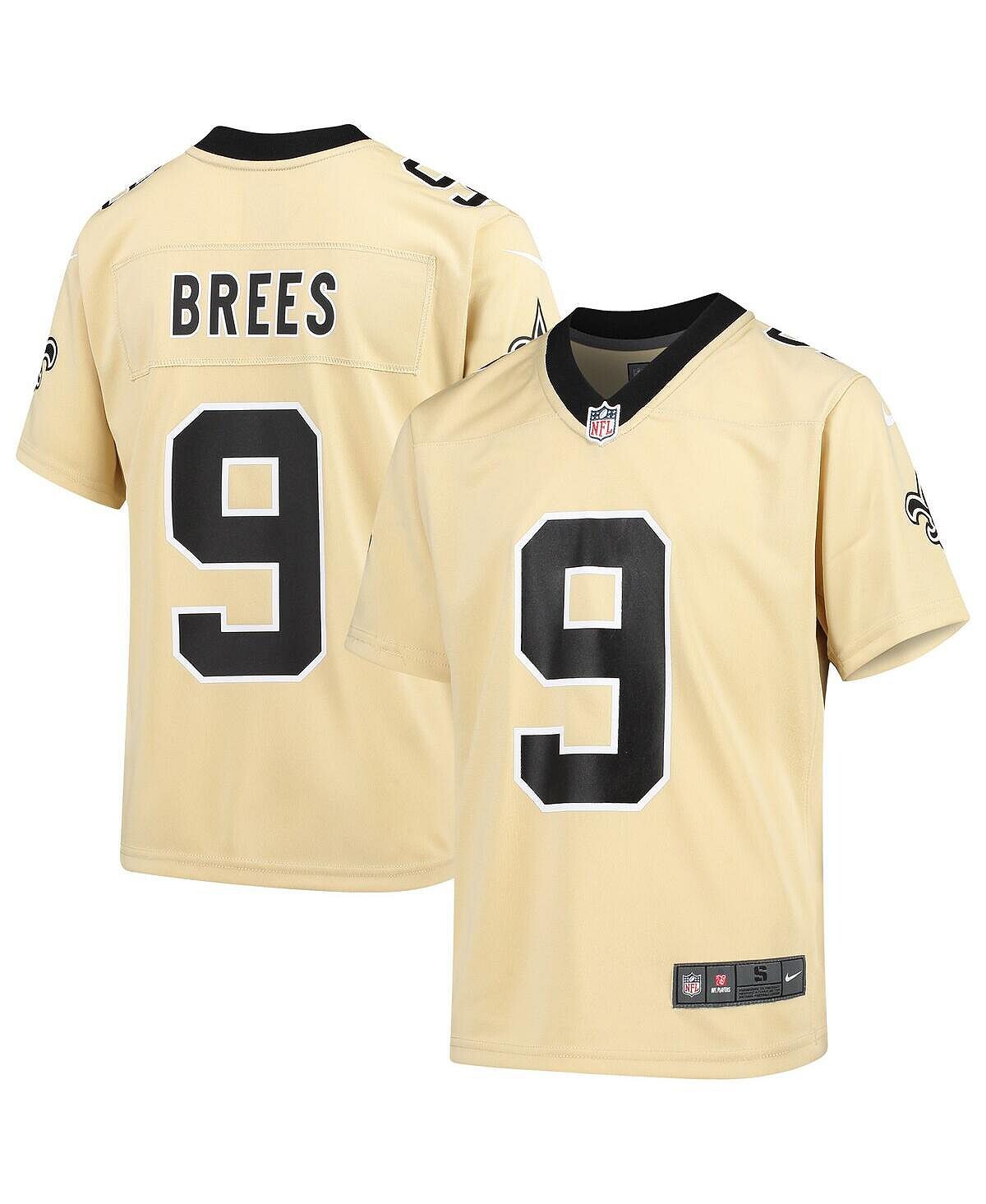 

Золотистое джерси New Orleans Saints Big Boys Drew Brees Nike