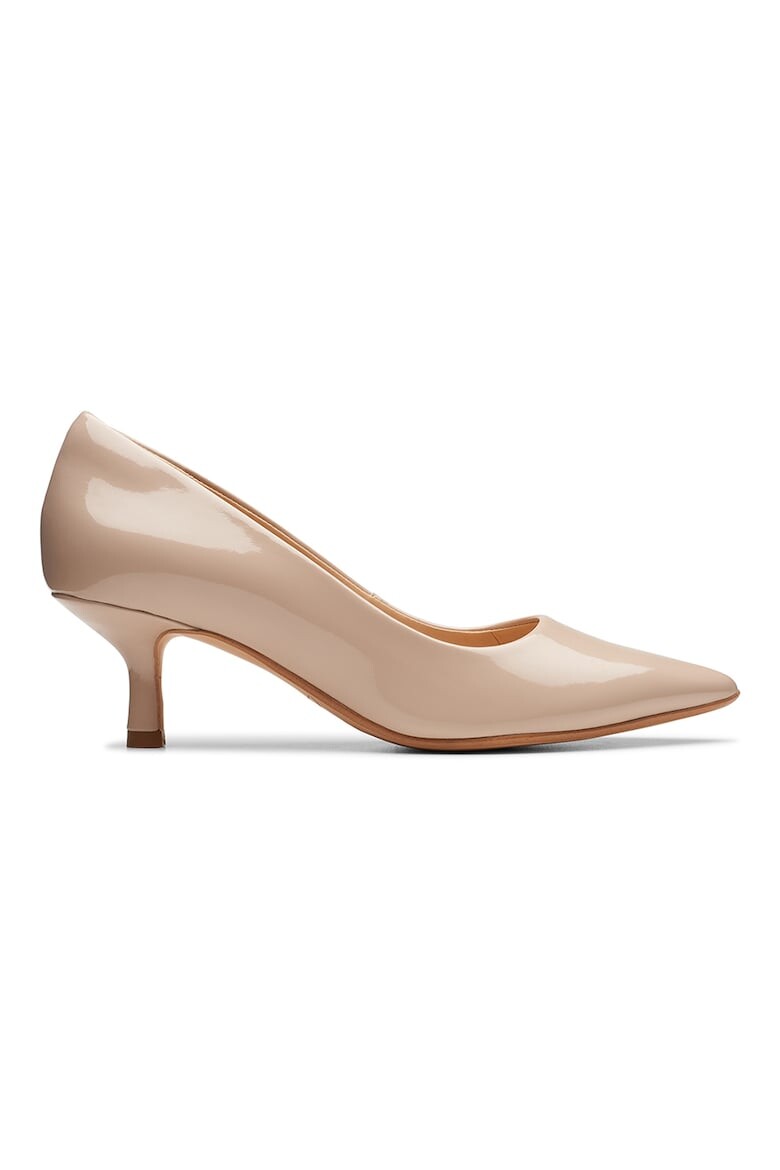 

Фиолетовые кожаные туфли с острым носком Clarks, бежевый