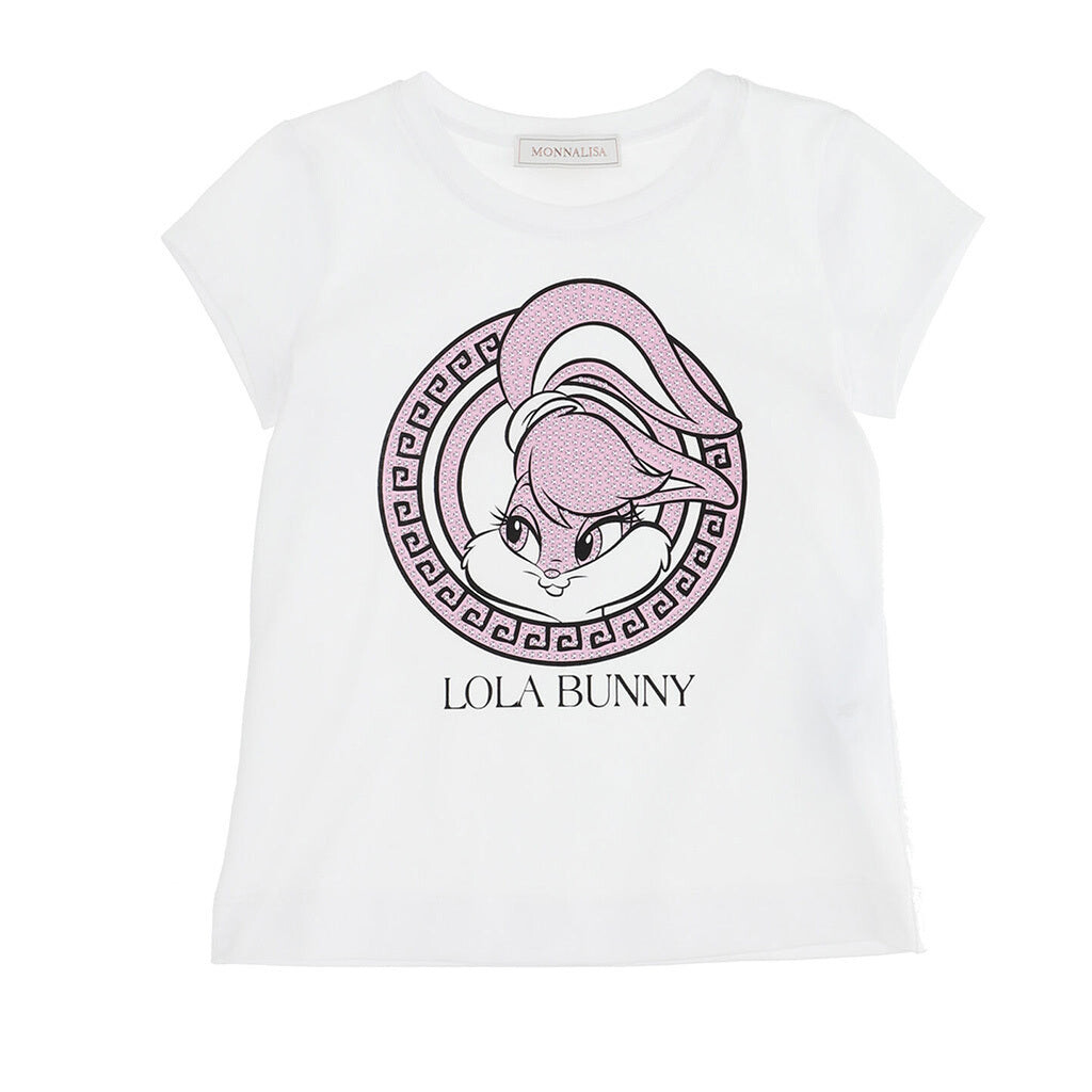 

Белая футболка с рисунком Lola Bunny Monnalisa, белый