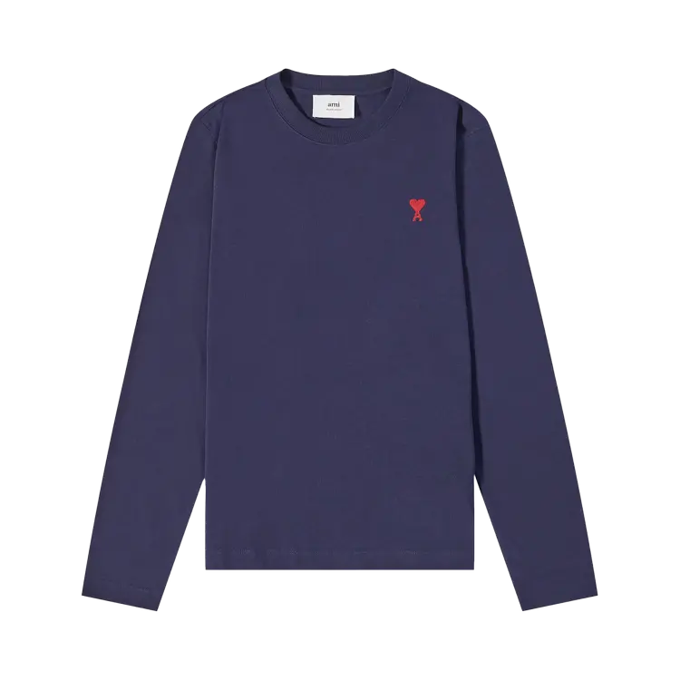 

Футболка Ami Long-Sleeve 'Night Blue', синий