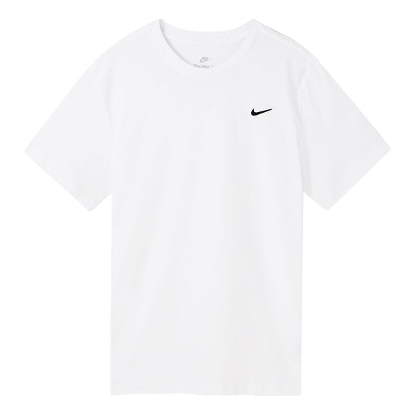 Футболка Men's Nike Sportswear Solid Color Embroidered Logo Micro Mark Round Neck Casual Short Sleeve White T-Shirt, мультиколор