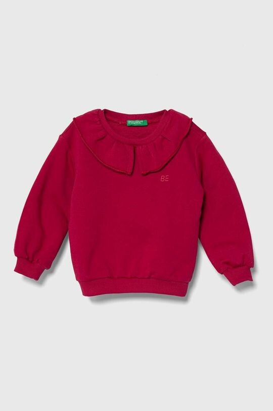 

Детская хлопковая толстовка United Colors of Benetton, розовый