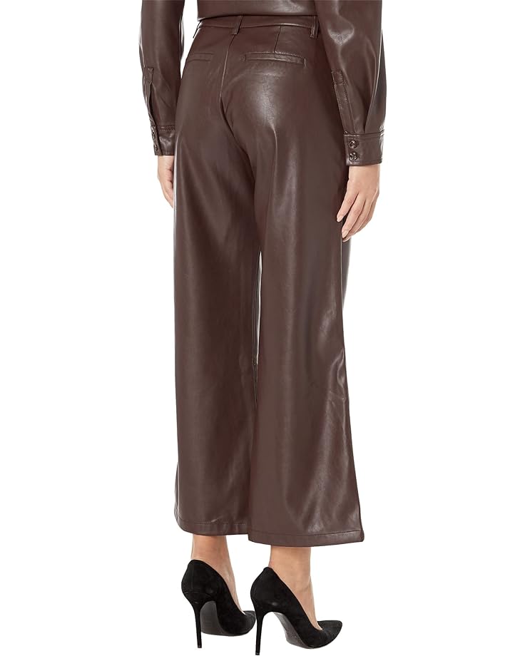 Брюки KUT from the Kloth Aubrielle - Wide Leg Faux Leather Trousers, цвет Chocolate