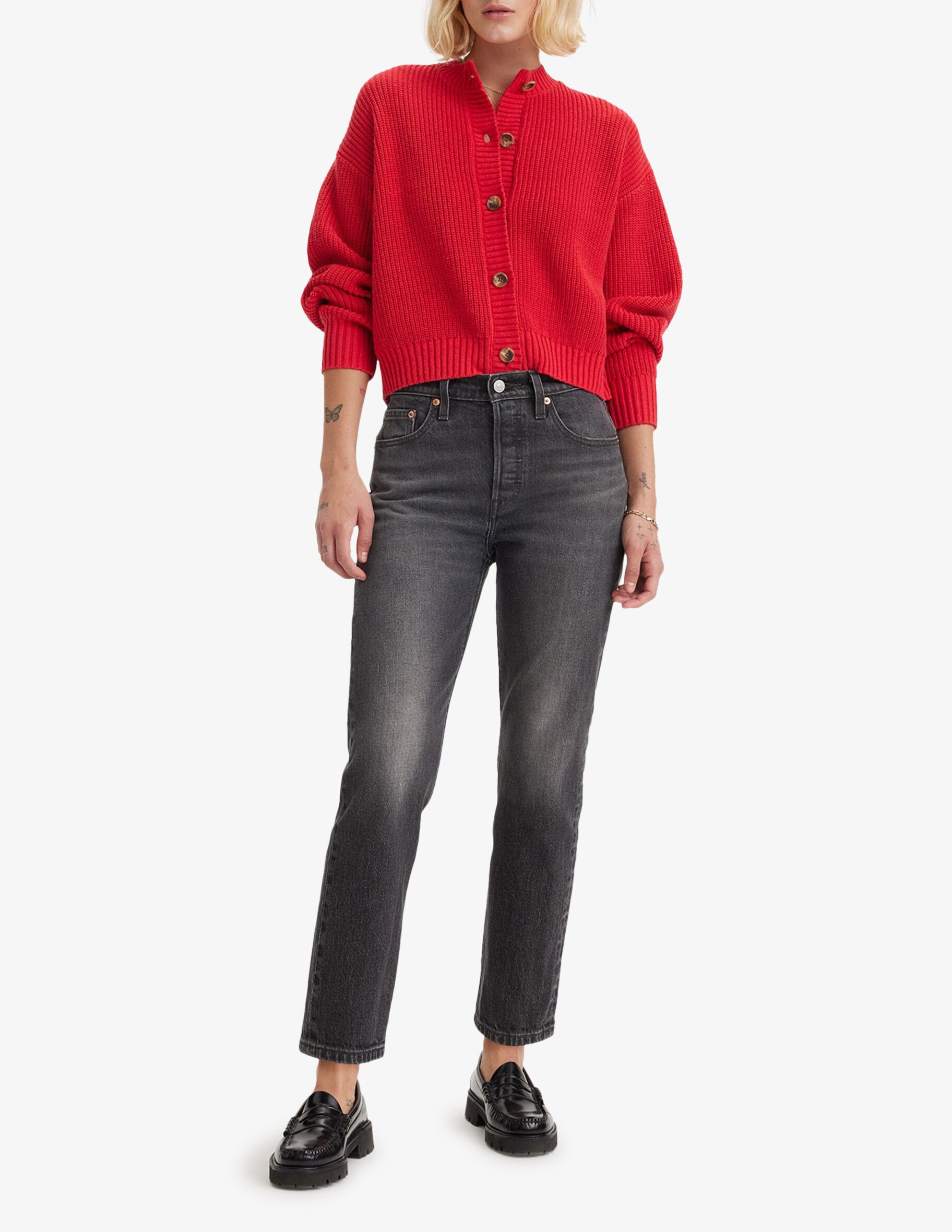цена Укороченные джинсы 501 Levi's, красный