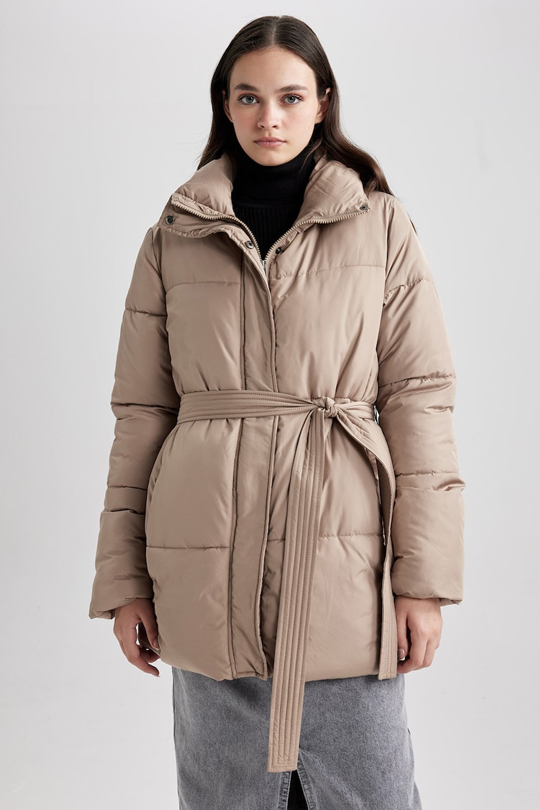 Зимняя куртка с боковыми карманами Defacto, бежевый