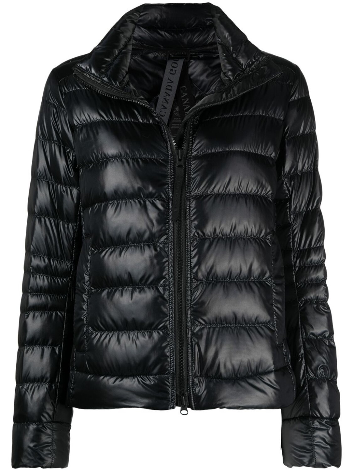 

Стеганый пуховик на молнии Canada Goose, черный