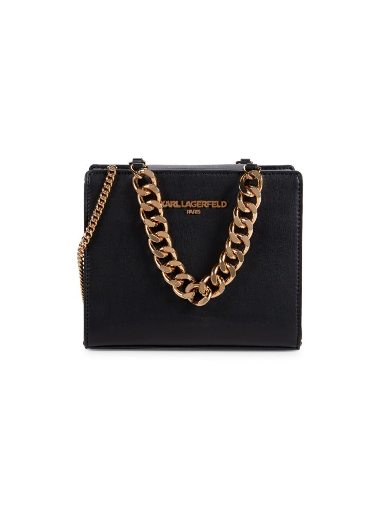Мини-сумка через плечо Maybelle с цепочкой Karl Lagerfeld Paris, цвет Black Gold форин через плечо karl lagerfeld paris цвет black gold