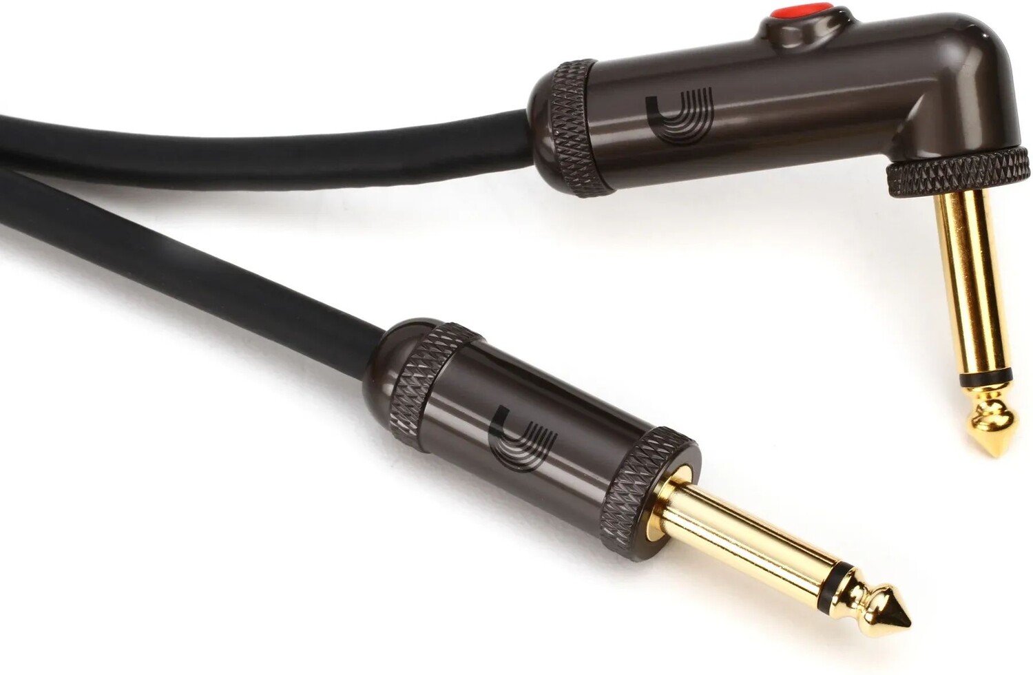 

D'Addario PW-AGLRA-10 Автоматический выключатель, прямой и угловой инструментальный кабель с фиксирующим переключателем — 10 футов