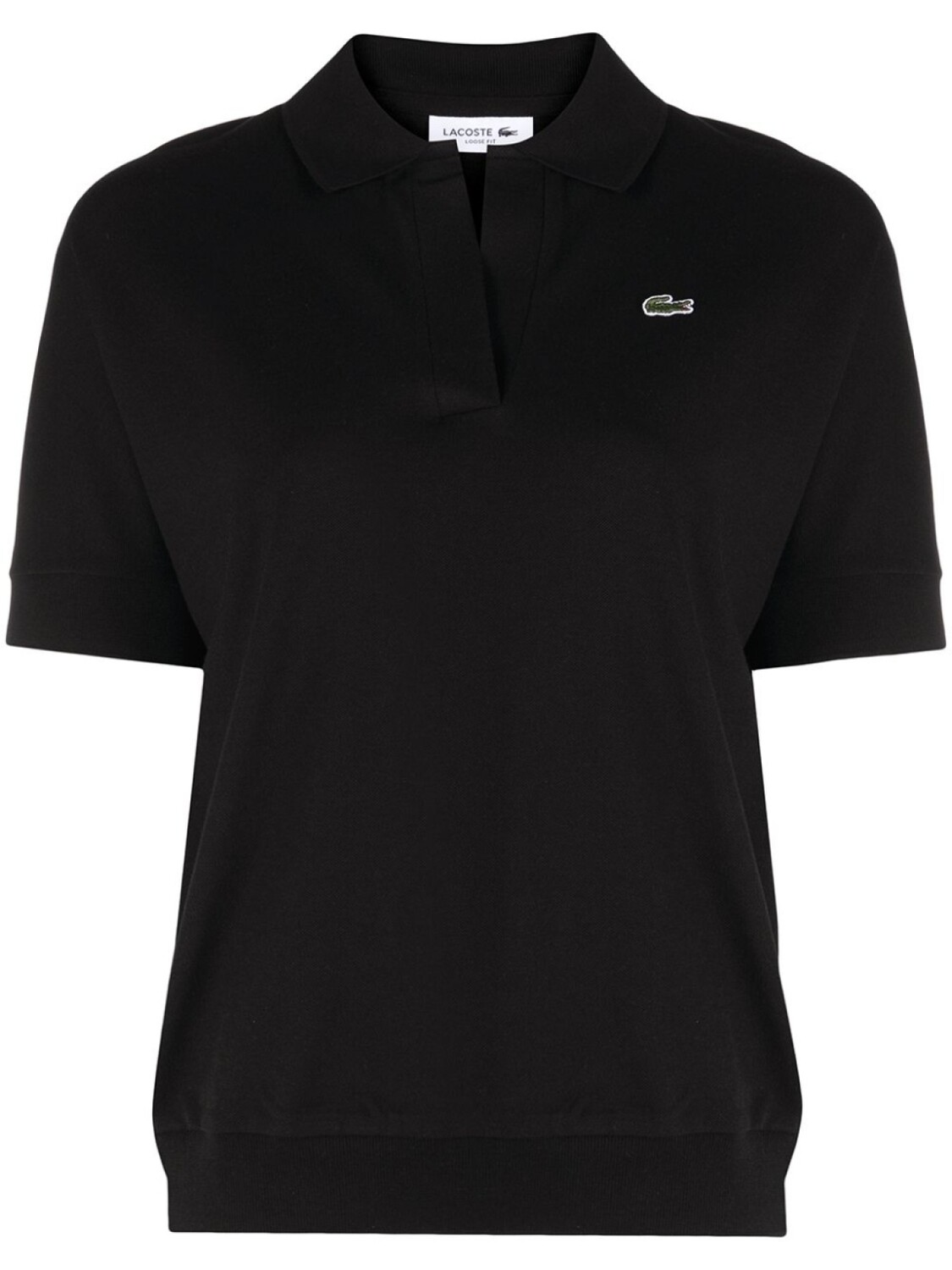 

Lacoste рубашка поло с вышитым логотипом, черный