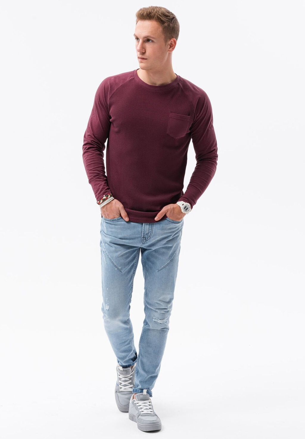 

Толстовка Om Lscl Ombre, цвет burgundy