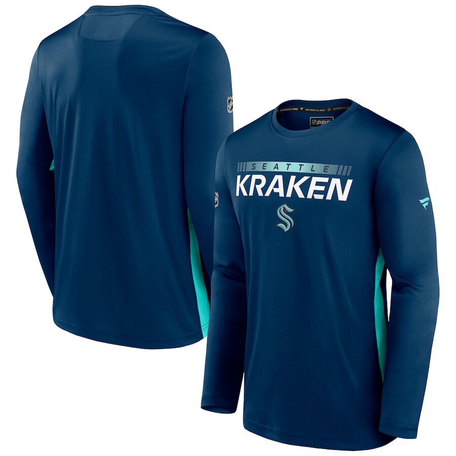 

Футболка с длинным рукавом Fanatics Branded Seattle Kraken, синий
