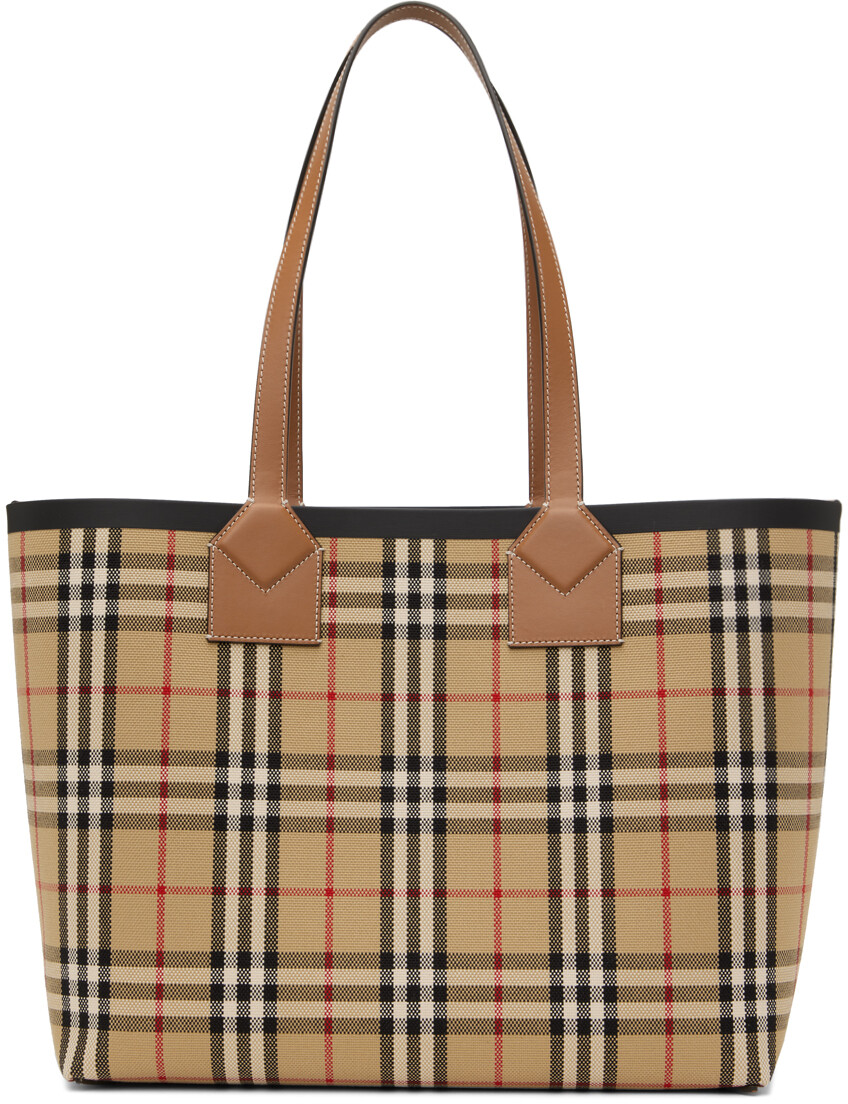 

Бежевая средняя сумка-тоут London Burberry