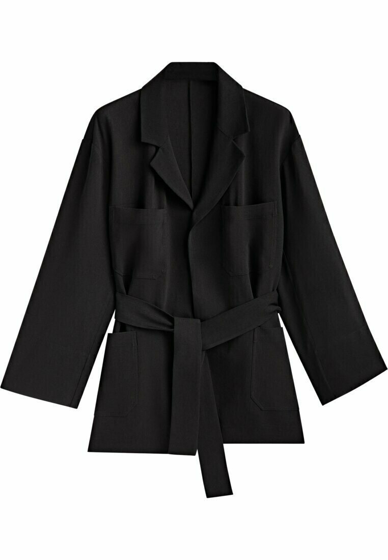 

Короткое пальто Massimo Dutti, черный