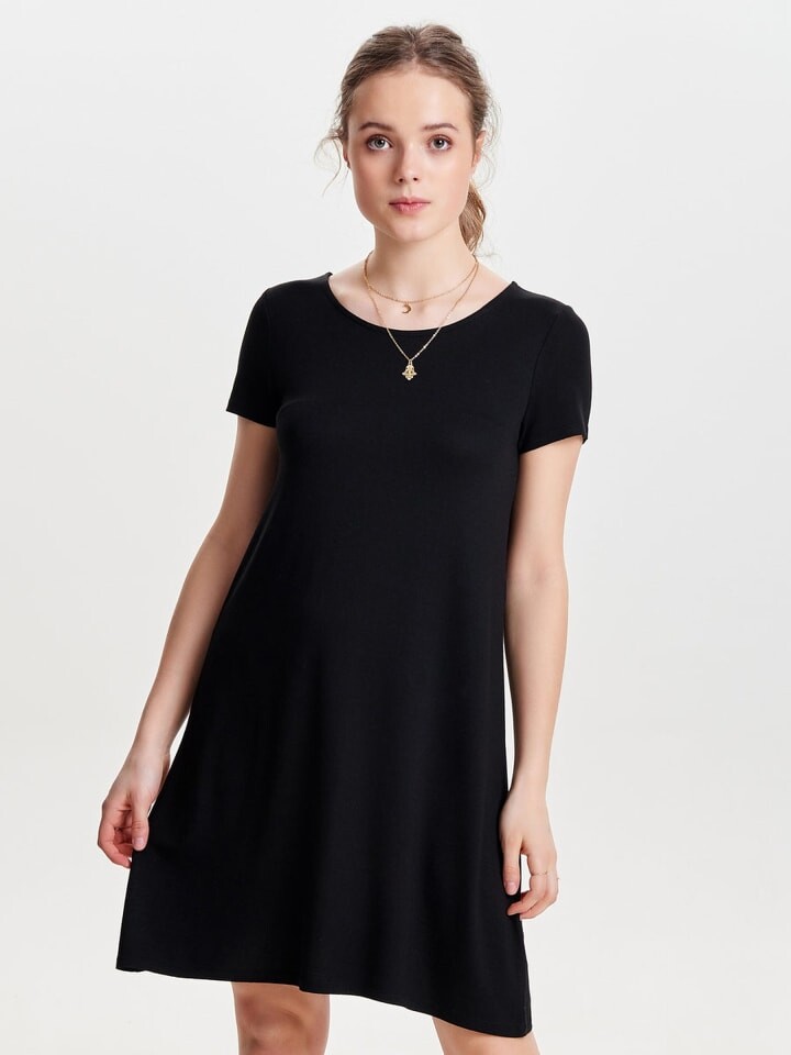 

Длинное платье ONLY Lockeres Mini Basic Shirt, черный