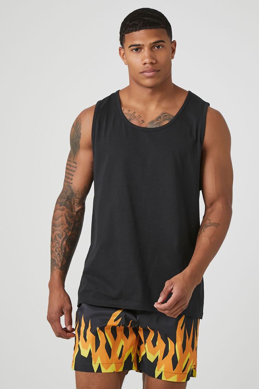 

Плавки с рисунком Fire Flame Forever 21, черный