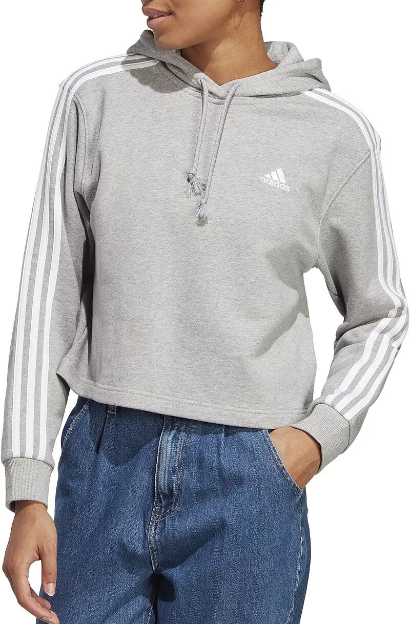 

Женская укороченная худи Adidas Originals Essentials с 3 полосками из френч терри