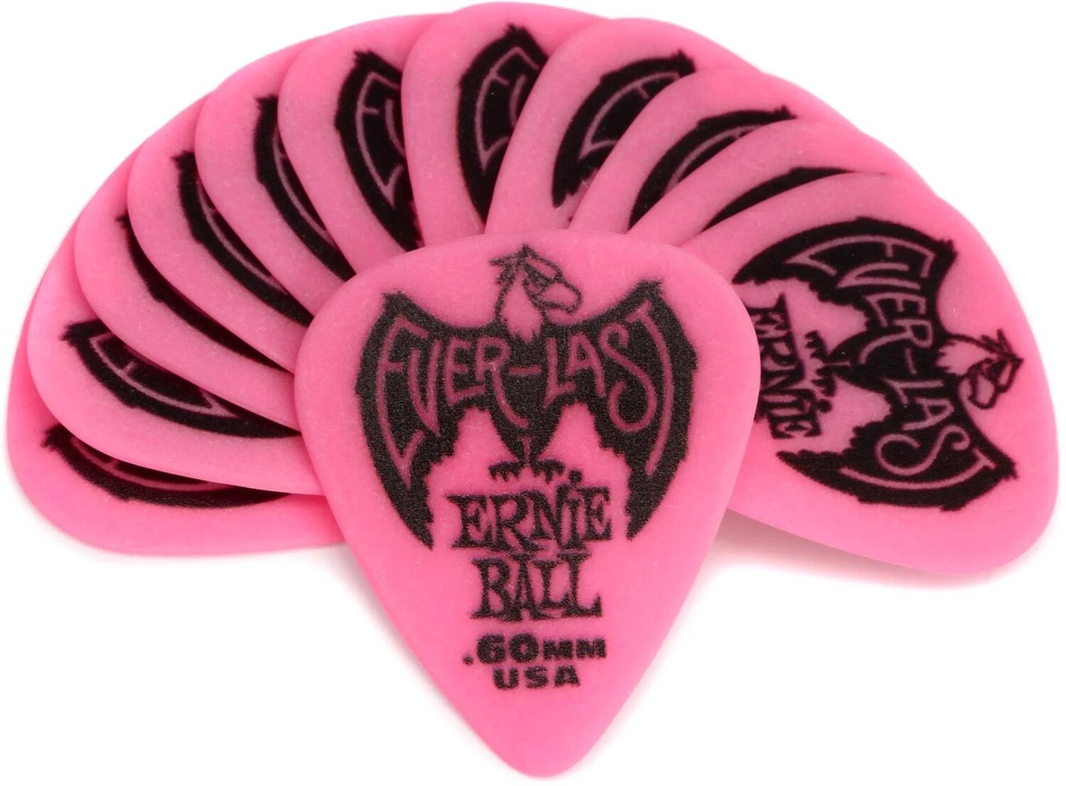 

Медиаторы Ernie Ball Everlast, 0,60 мм, розовые, 12 шт.