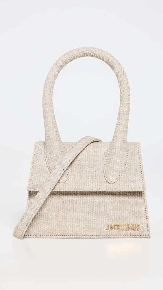

Сумка Jacquemus Le Chiquito Moyen Satchel, бежевый