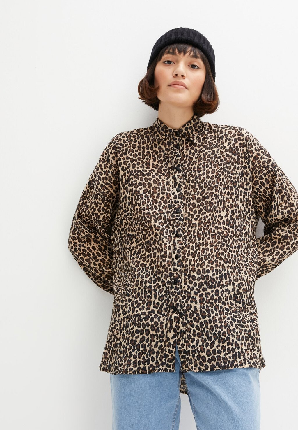 

Рубашка Oversize bonprix, коричневый