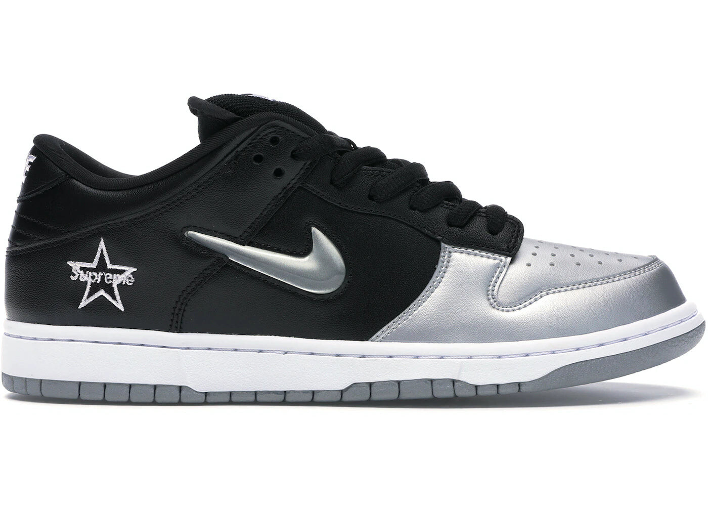 

Кроссовки Nike SB Dunk Low Supreme Jewel Swoosh, черный / серый